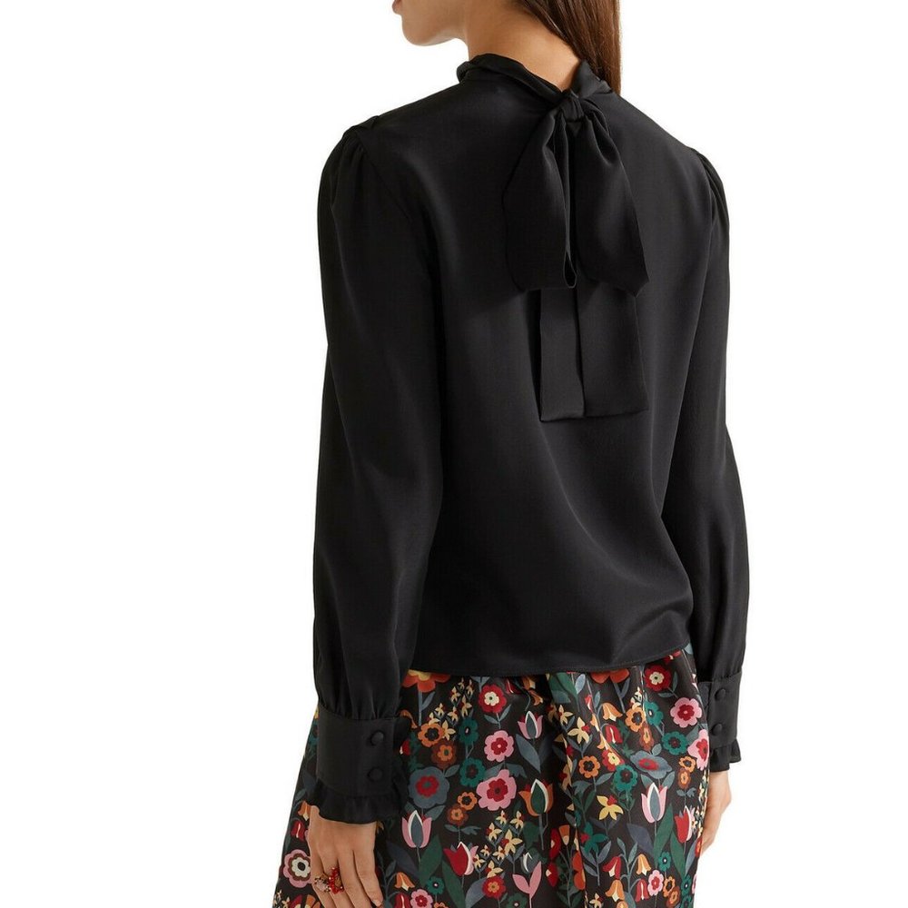 Red Valentino 100% silk black lace top (EU 46) - Picture 4 of 5